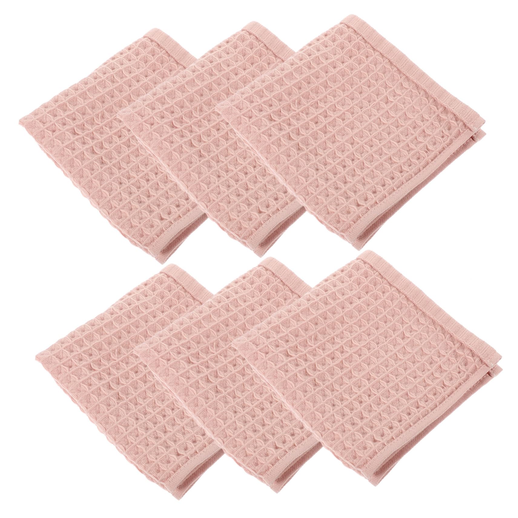 Toallas de cocina Ciieeo de algodón absorbentes con tejido de gofre pack de 6 unidades