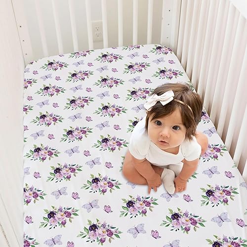 Miniatura 3 de Juego de ropa de cama personalizado para cuna para niñas bebés, juego de ropa de cama personalizado para cuna con nombre, ropa de cama de guardería