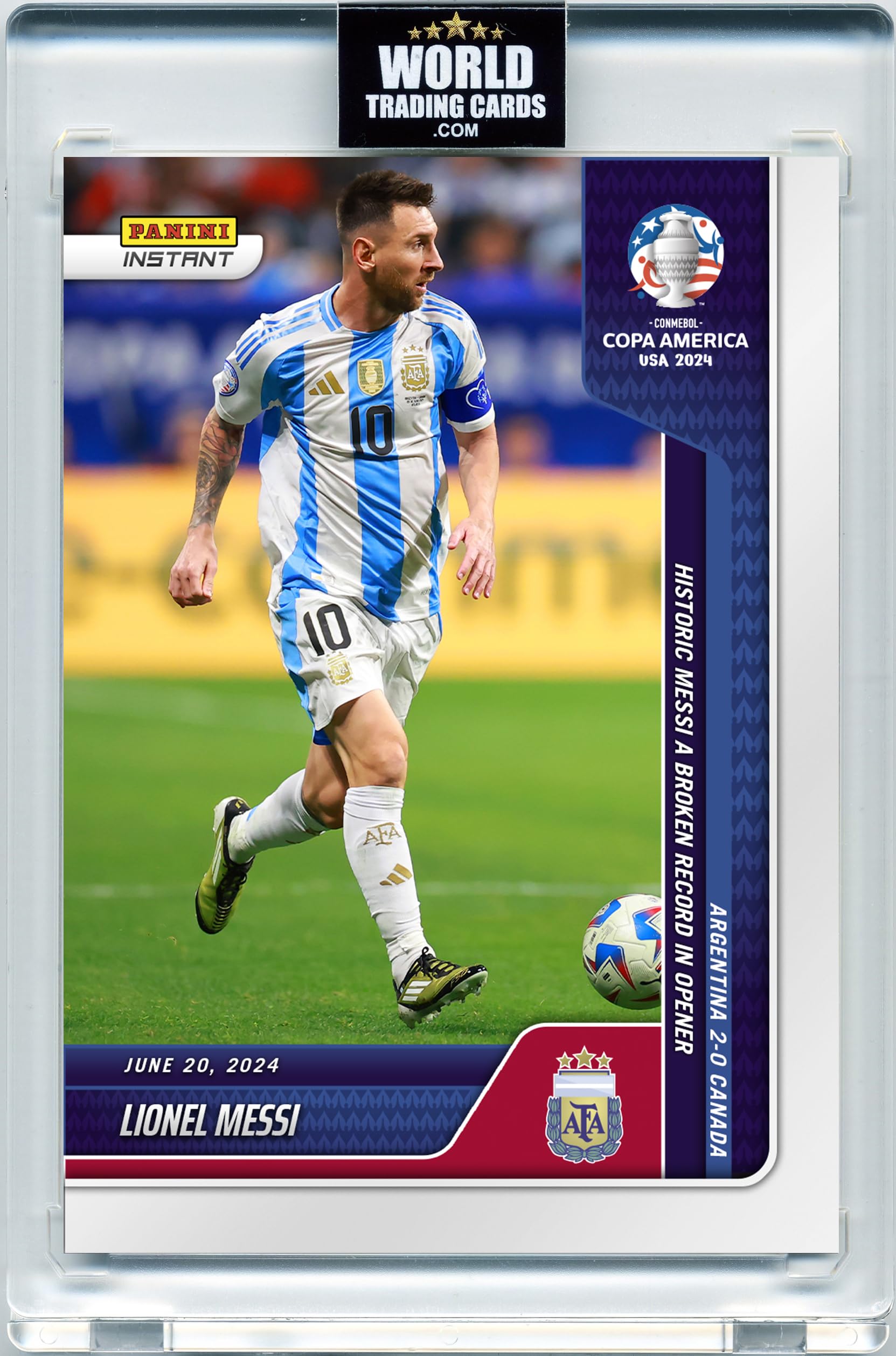 World Trading Cards,Lionel Messi,Argentina,Copa America 2024,#1