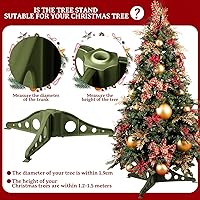 Vista 3 de Pangda Soporte de plástico para árbol de Navidad, patas de árbol de Navidad, base de árbol de Navidad artificial, soporte de repuesto de base