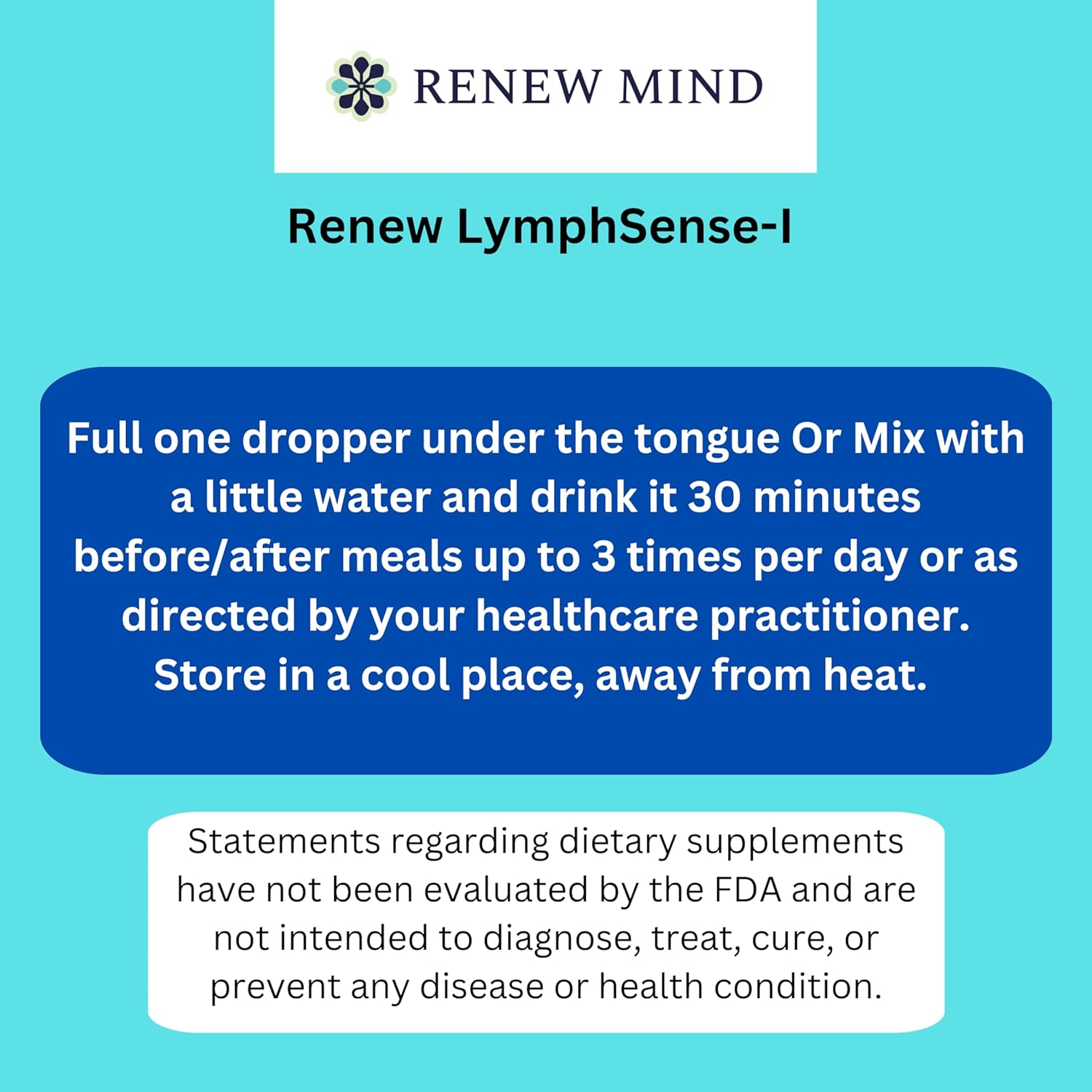 Renew LymphSense-I Homeopathic Drops - Natural Support for Lymphatic System & Drainage | Natural Homeopathic Formula for Fluid Balance, Fatigue & Energy Support | 2 fl oz