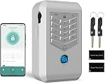 Boîte à clés intelligentes, boîte à clés avec carte de mot de passe d'empreinte digitale et Tuya APP, Boîtier de sécurité mural extérieur pour propriétaires, courtiers immobiliers et bureaux (Gunmetal Gray)