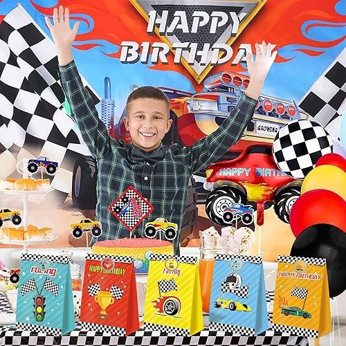 Vista 13 de 24 bolsas de golosinas Monster Truck: recuerdos de fiesta de monstruos y decoraciones para fiestas de cumpleaños de niños