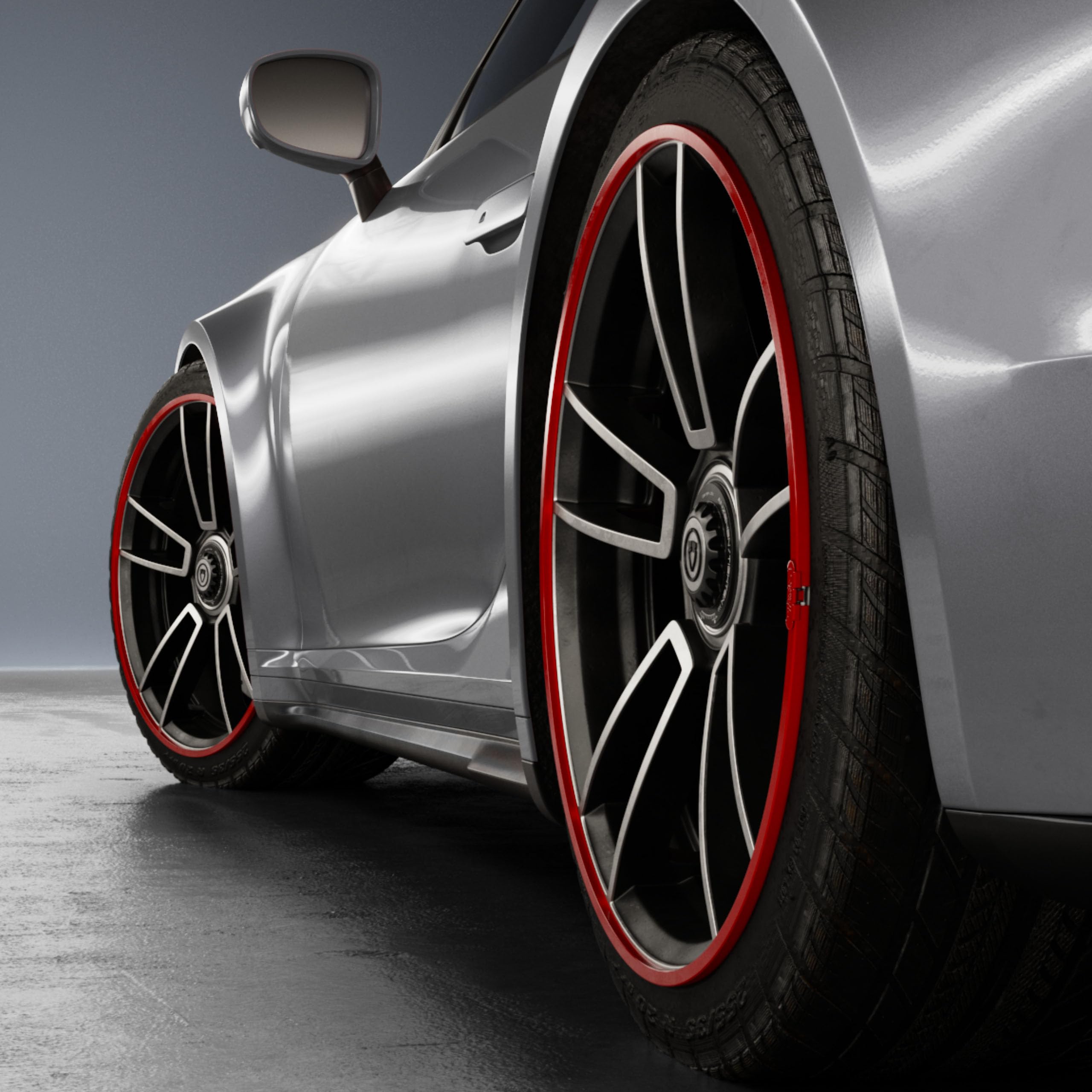 Lot de 4 anneaux de protection classiques en aluminium - Protection de qualité supérieure pour pneus et jantes de voiture - Protection complète durable - Résistant aux rayures et aux