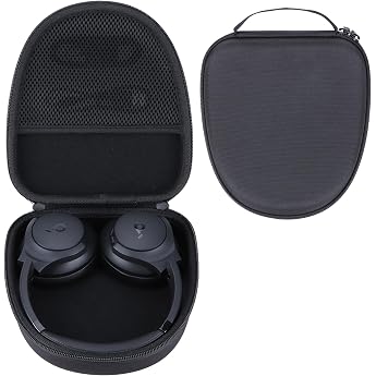 Hard Shell Protective Case Suitable for Soundcore by Anker Q20i/Q20+/Q30/Q35/Q45/Q20 Over Ear Headphones Black