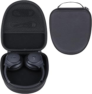 Hard Case Replacement for Anker Soundcore Life Q20 Q30 Q35 Q40 Q45 Q20+ Q20i Hybrid Active Noise Cancelling Headphones (Black Case)