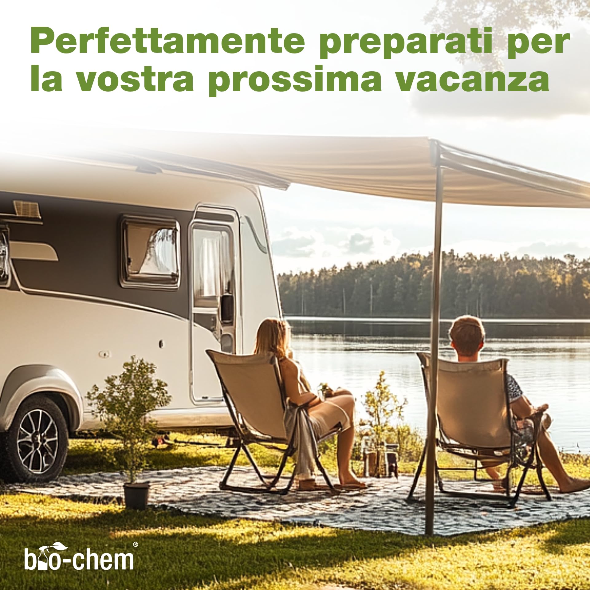 Bio-chem - Detergente per tende da sole, capottine e tetti di tenda 2 x 0,5L - Prodotto per il lavaggio di teli di tende da sole, camper, caravan, tetti di auto - Prodotto tessile ecologico