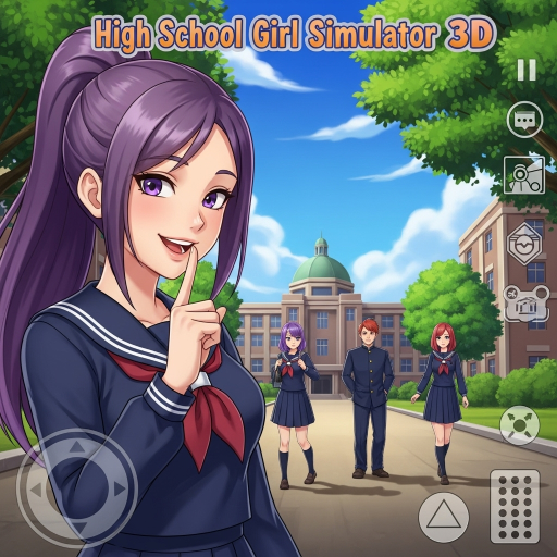 High School Campus Girl Simulator 3D - Virtual Life Student Game