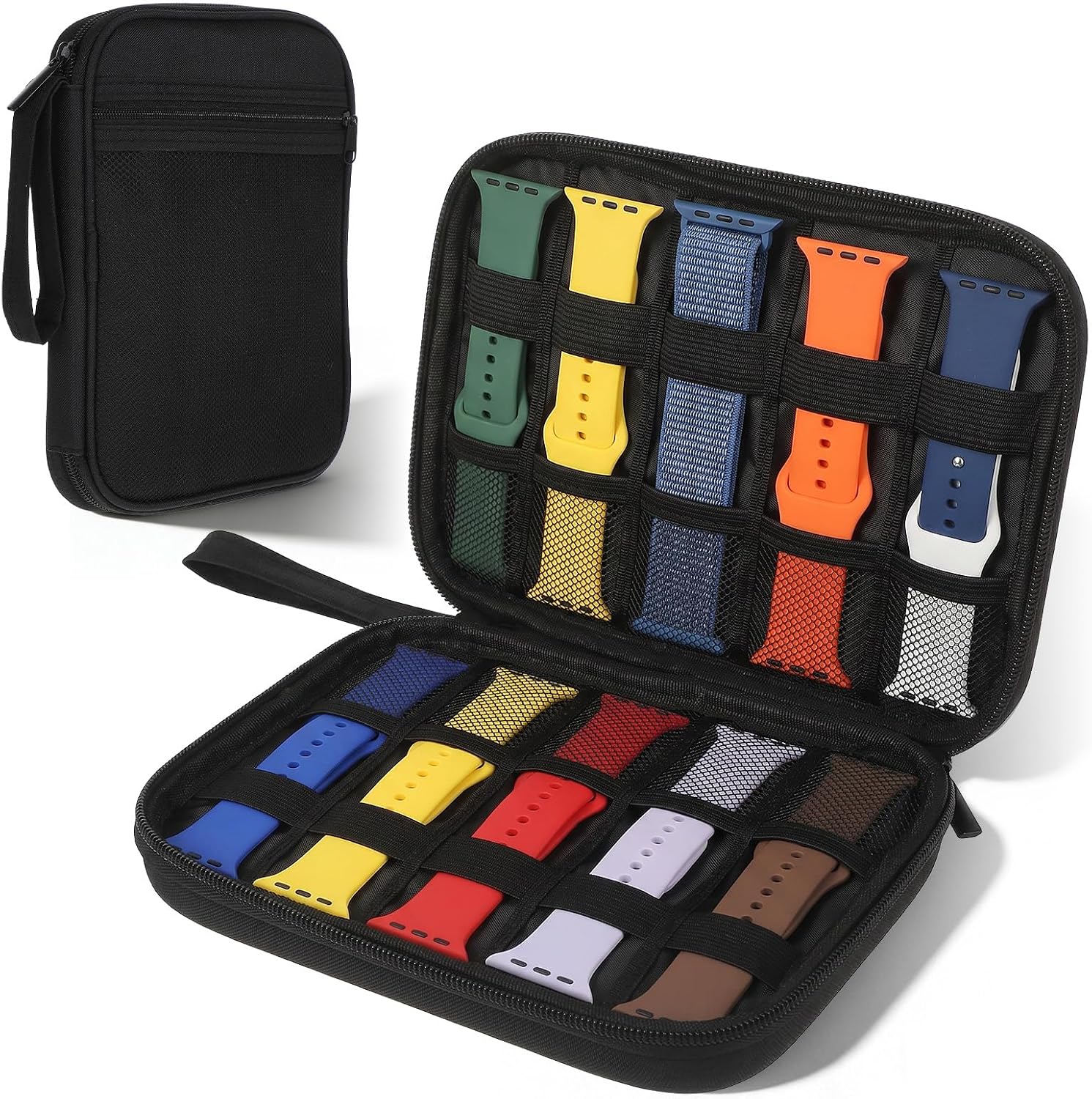 Watch Band Organizer,8" × 7" Large Capacity Watch Band Case