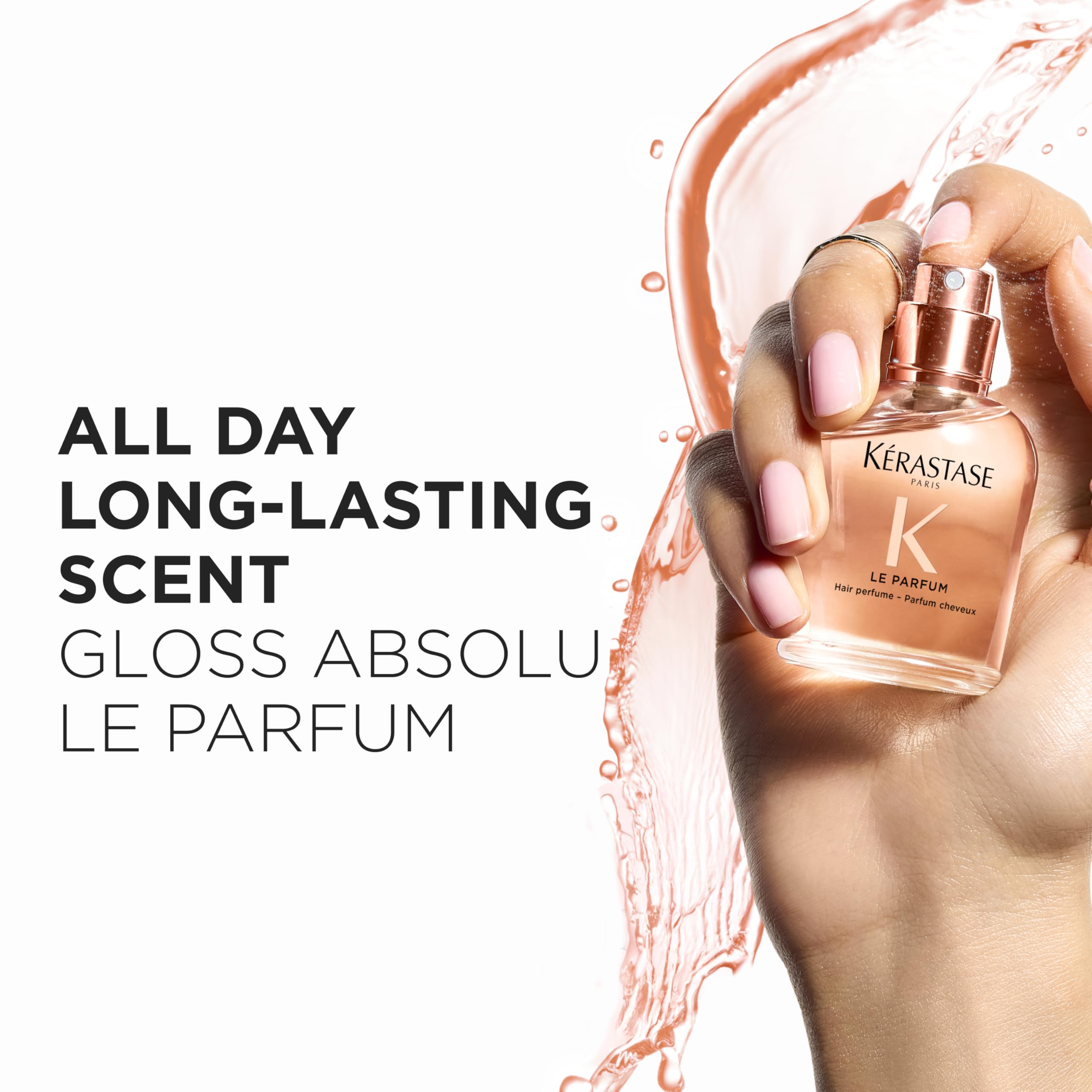 KÉRASTASE Gloss Absolu - Le Parfum - Parfum Cheveux - Cheveux Plus Doux - Tenue Longue Durée - Citron, Bergamote, Bouquet Floral & Thé Vert - Sental - Vanille - Tous Types de Cheveux - 30 ml