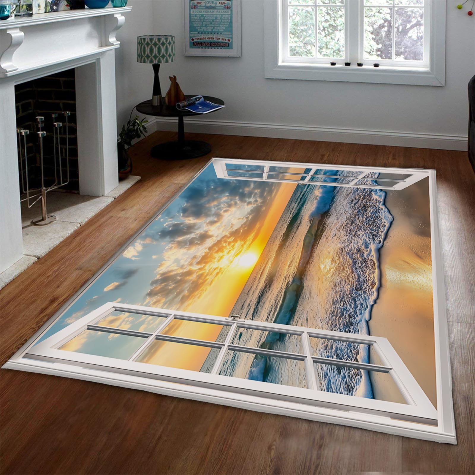 Tapis ocean lavable en machine et antiderapant Sunrise Beach 140x200cm