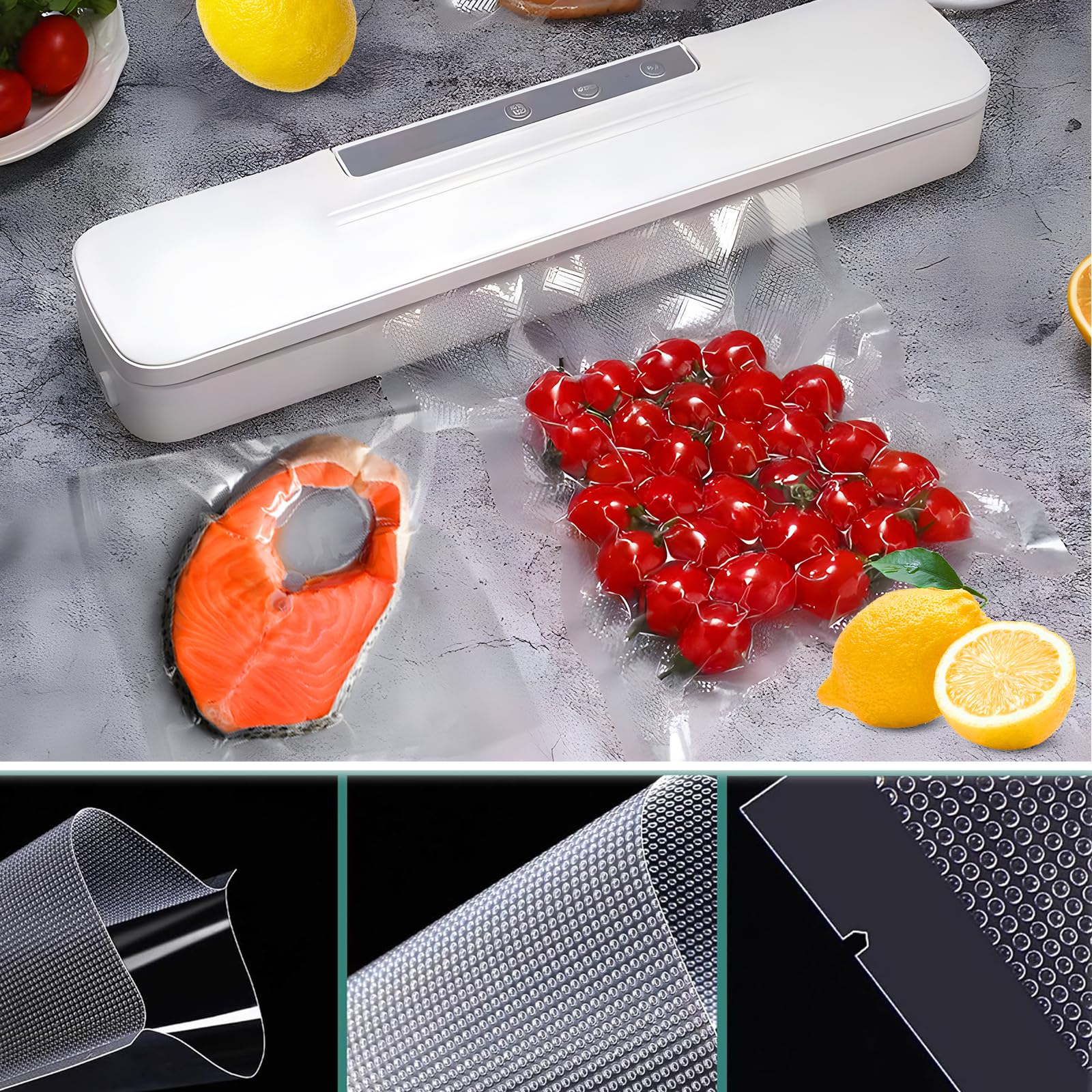 100 Buste Sacchetti Sottovuoto Alimenti 30x40 cm, Buste sottovuoto Alimenti Senza BPA Approvati Dalla FDA per Macchina Sottovuoto e Cottura Sous Vide, Buste Per Sottovuoto