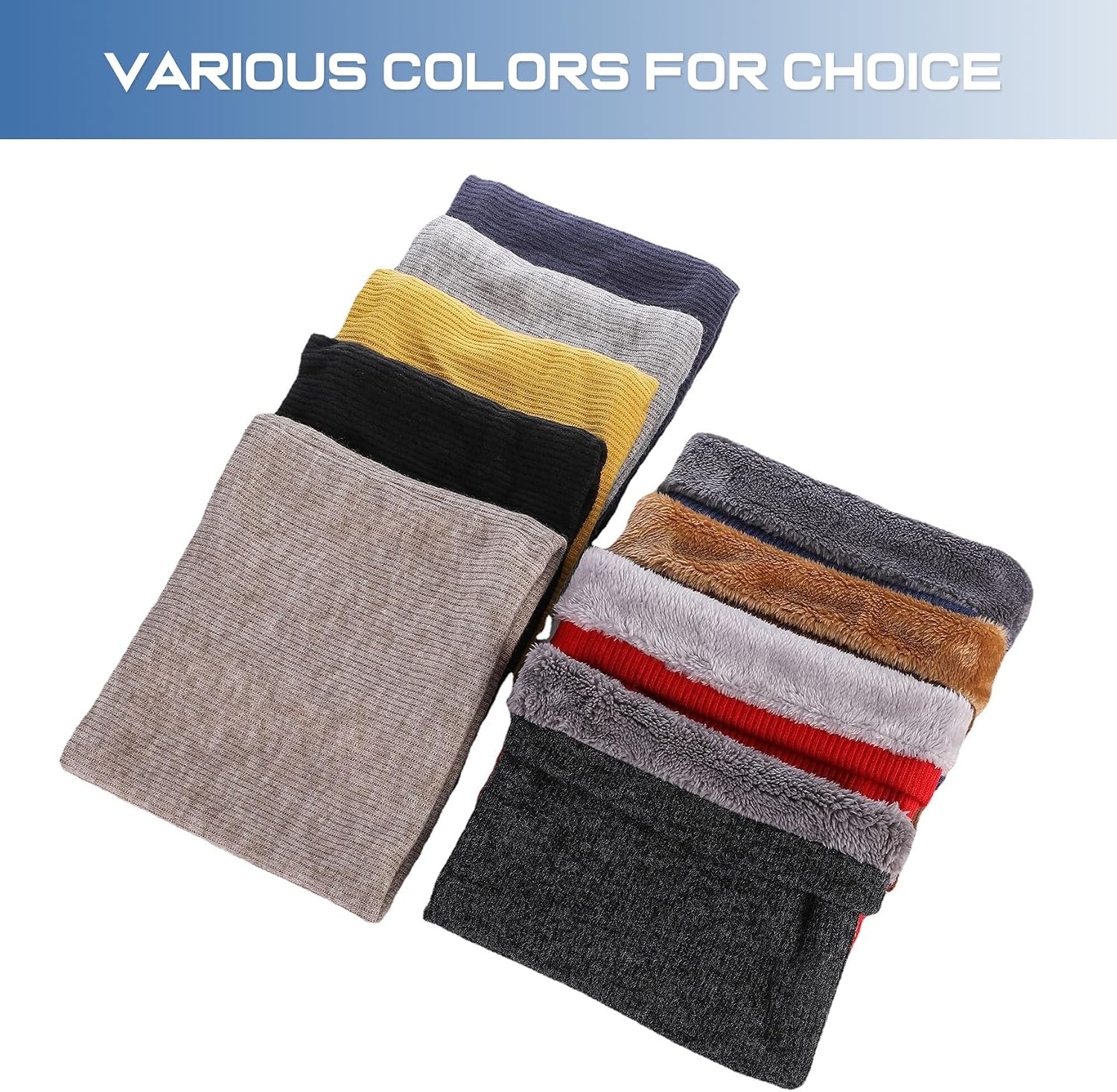 Winter Neck Gaiter for Women Men Fleece Neck Warmer Face Cover Winter Neck Scarf Windproof Ski Face Mask