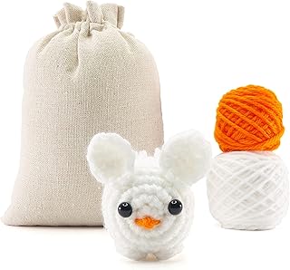 Beginner Bunny Crochet Kit - Easy Crochet Starter Kit - Crochet Animals Kit - Amigurumi Kit - Crochet Gift - Animal Crochet Store