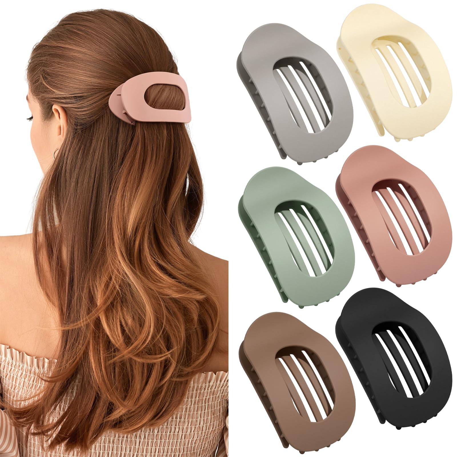 Tumurup 6 PCS Flat Hair Clips Women