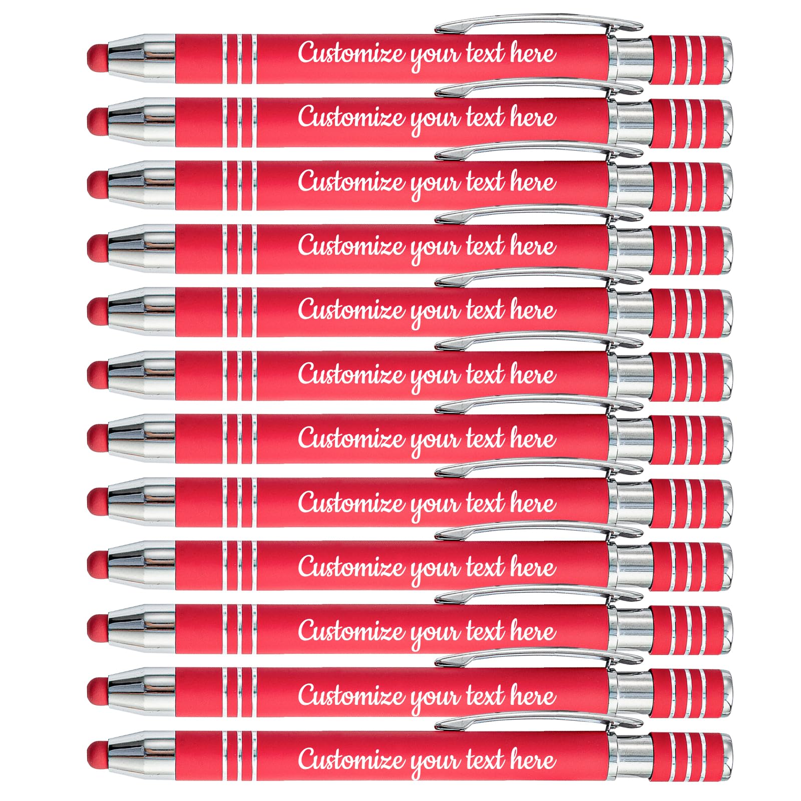 Bolígrafos Personalizados, Bolígrafos Personalizados con Nombre, Bolígrafo Grabado Personalizado con Lápiz Óptico para Bodas, Negocios, Hombres y Mujeres, Tinta Negra Paquete de 36