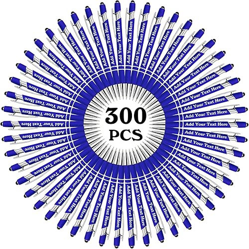 Miniatura 94 de Bolígrafos personalizados a granel grabados personalizados con punta de lápiz capacitivo, bolígrafos personalizados de tinta negra, regalos