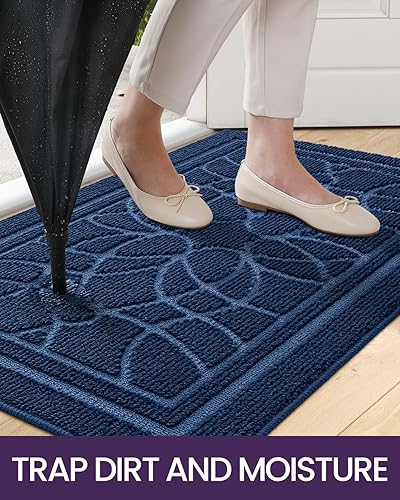 Miniatura 21 de DEXI - Tapete para puerta delantera interior y exterior, diseño de perfil bajo, lavable y antideslizante, tapetes de interiores y exteriores