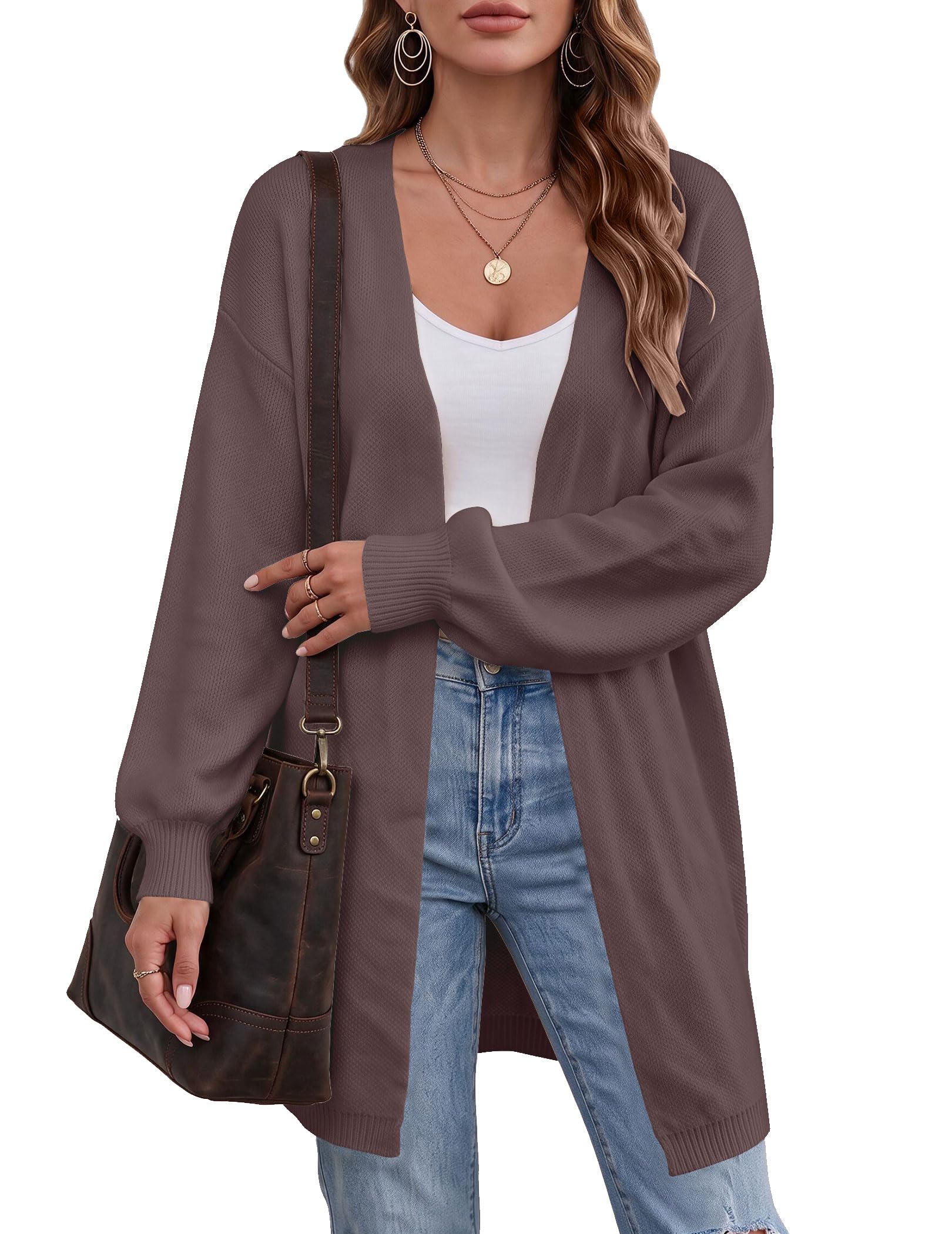 Women's Oversized Fall Cardigans Sweaters Knit Long Chunky Jacket Coat 2026
