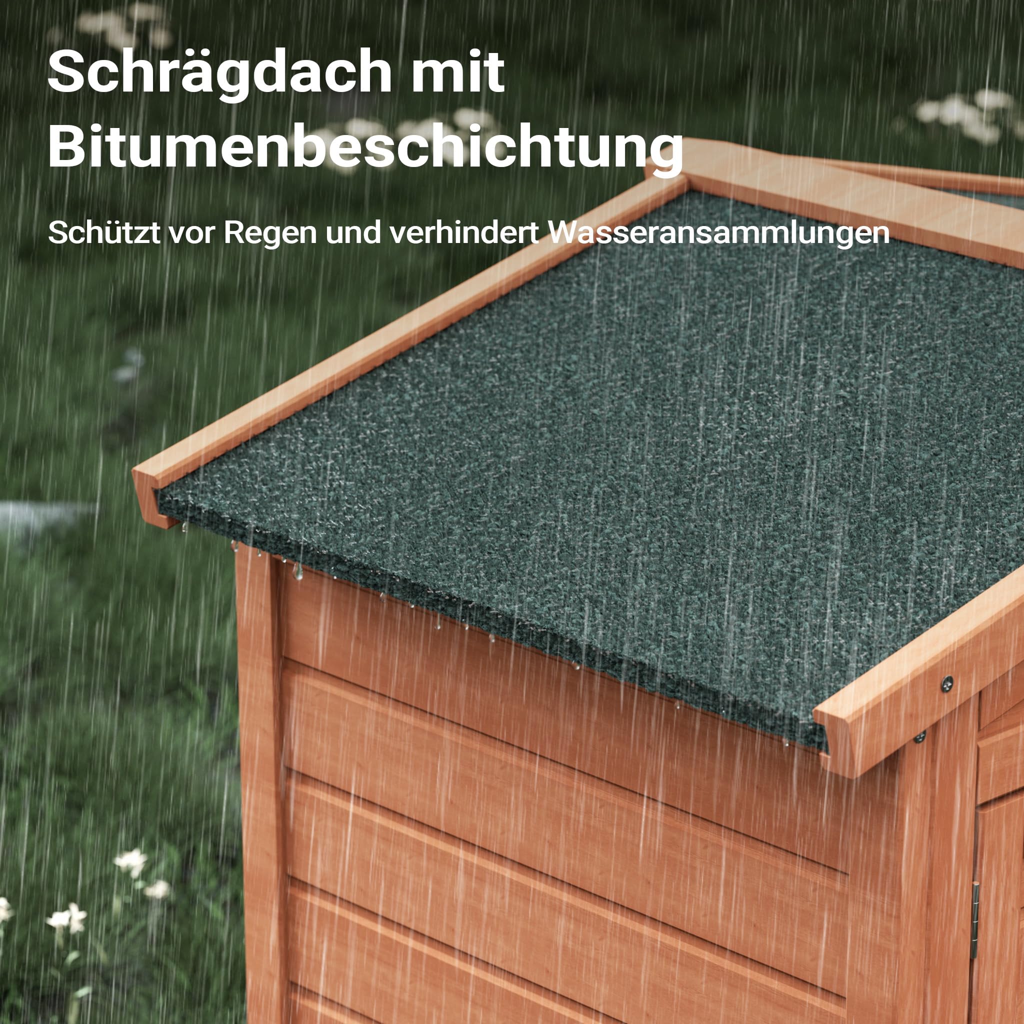 Wiltec XXL Hasenstall 1560 x 520 x 680 mm mit Freilaufgehege und erhöhtem Unterschlupf aus Fichtenholz, Kaninchenkäfig mit 2 Etagen, Kleintierstall