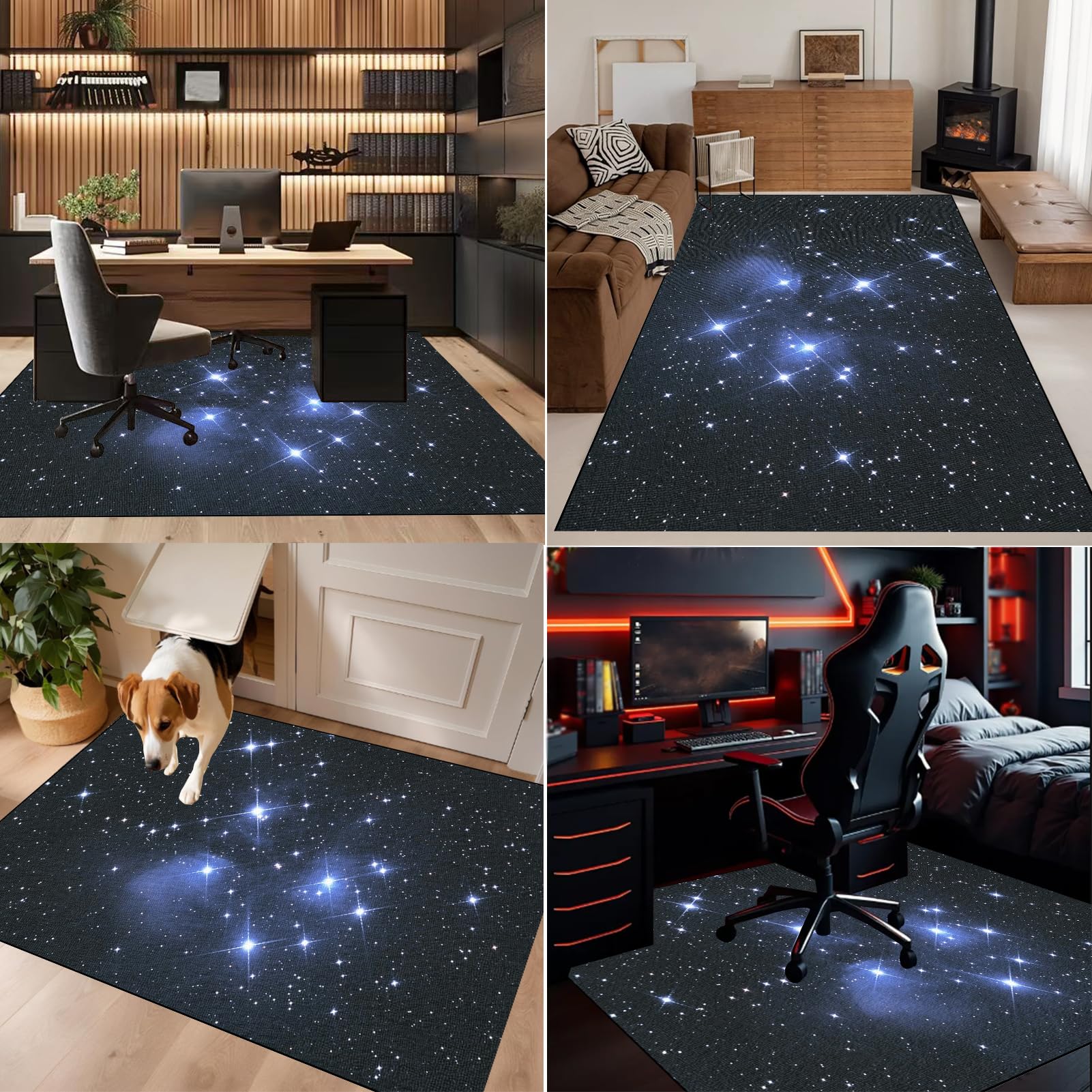 Tapis de Sol Gaming, Tapis Chaise de Bureau Gaming, Tapis de Chaise Roulante, Tapis de Protection pour les Sols, Tapis de Sol pour Fauteuil Convient au Bureau à Domicile, Tapis Gaming 120 x 140 cm