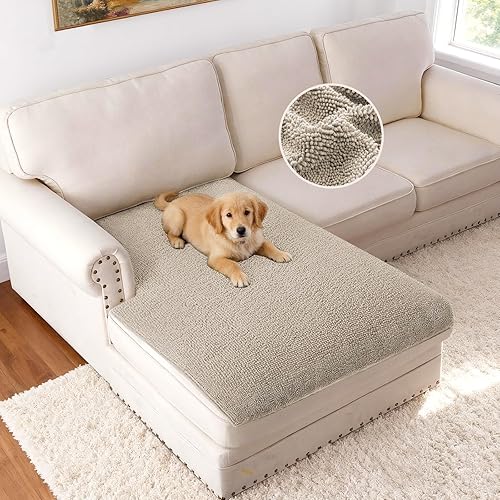 Miniatura 22 de H.VERSAILTEX Funda antideslizante para sofá de mascotas, protector para cama de perro, funda gruesa y suave, apta para mascotas, lavable, funda de