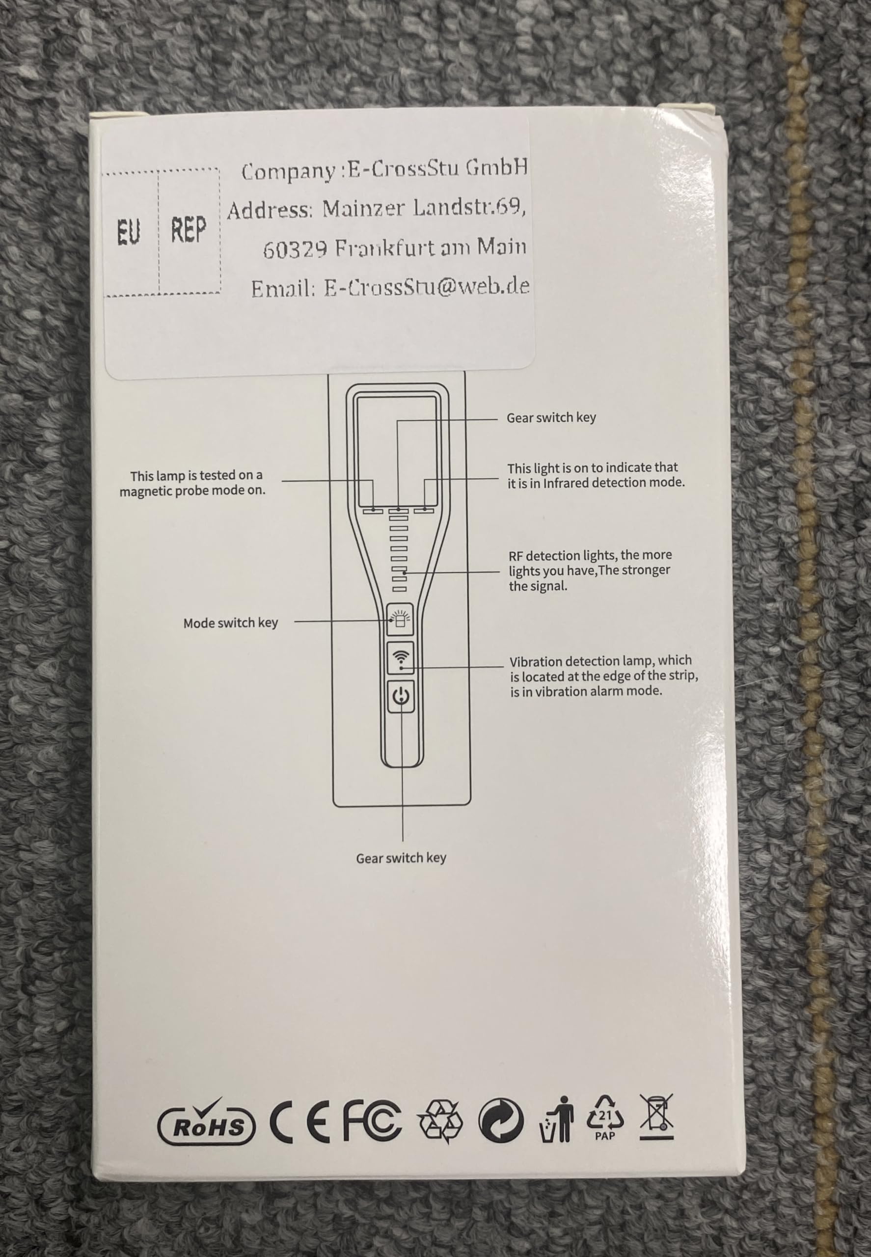 KozyOne Detectores de cámara Oculta, Detector de rastreador GPS, 6 Modos 5 Niveles de sensibilidad, Detector de Errores y buscador de cámara para Viajes, Coche, Cuarto de baño, Hotel