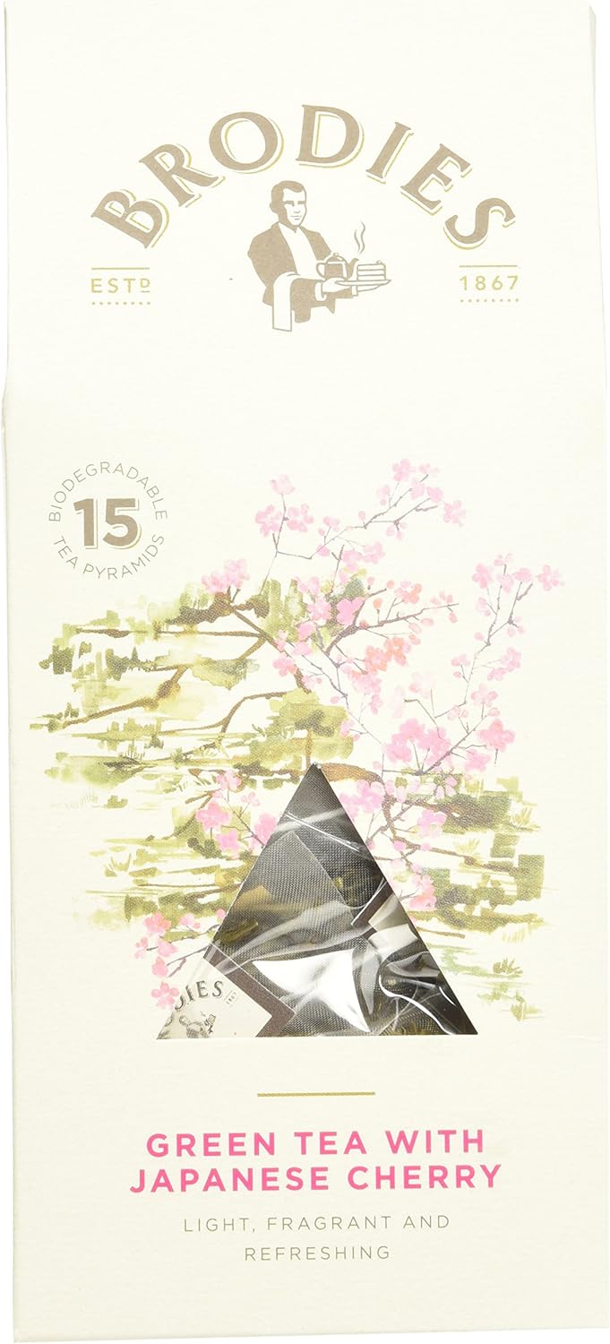BRODIES Green Tea with Japanese Cherry Pyramid Tea Collection Buy