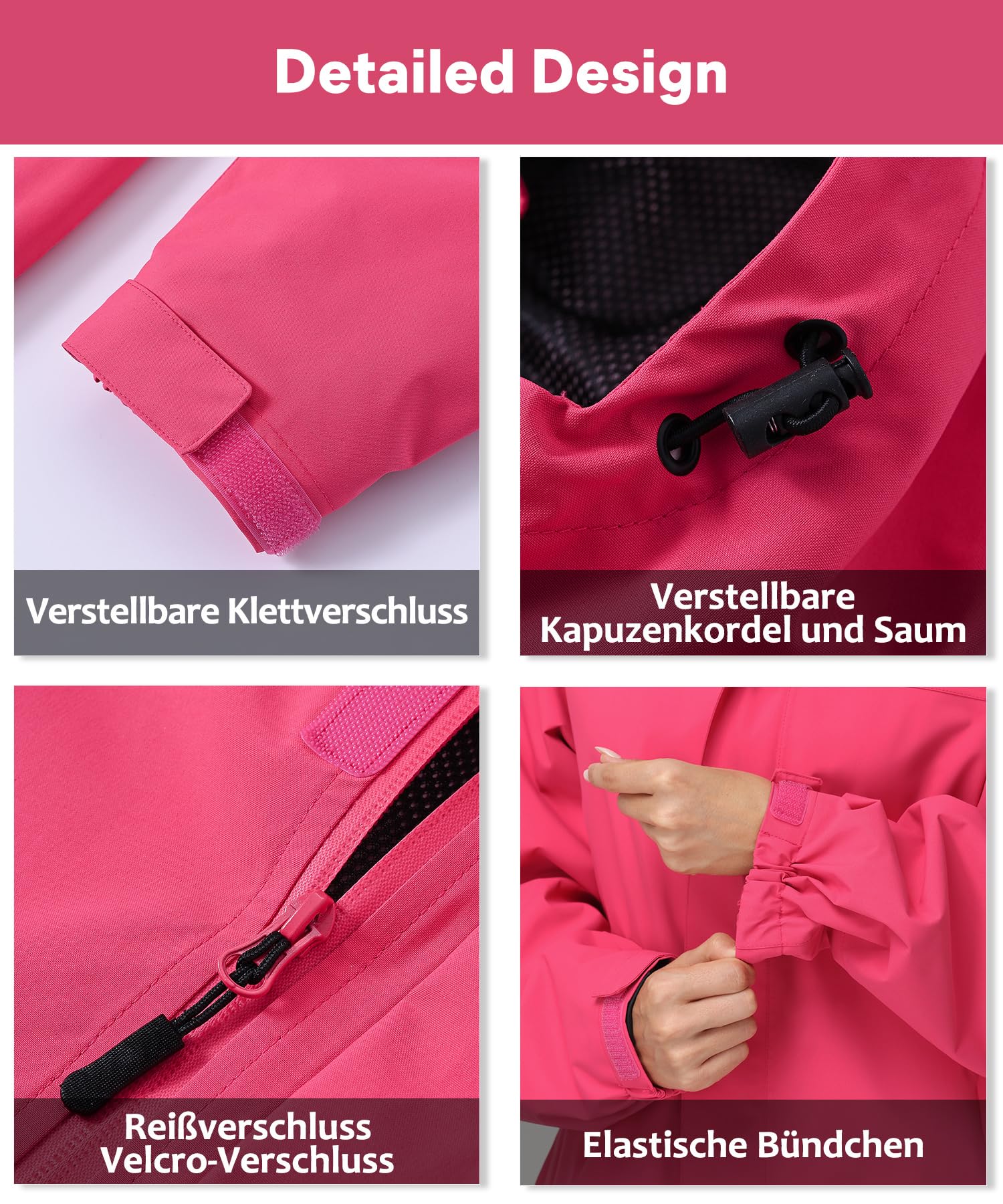 Huayuzh Chaqueta softshell para mujer, impermeable, transpirable, chaqueta de entretiempo, cortavientos, chaqueta de lluvia, chaqueta de senderismo, correr, senderismo