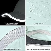Vista 30 de GADIEMKENSD Sombrero reflectante plegable para exteriores, diseño sin estructura, protección solar UPF 50+, sombreros deportivos para mujeres