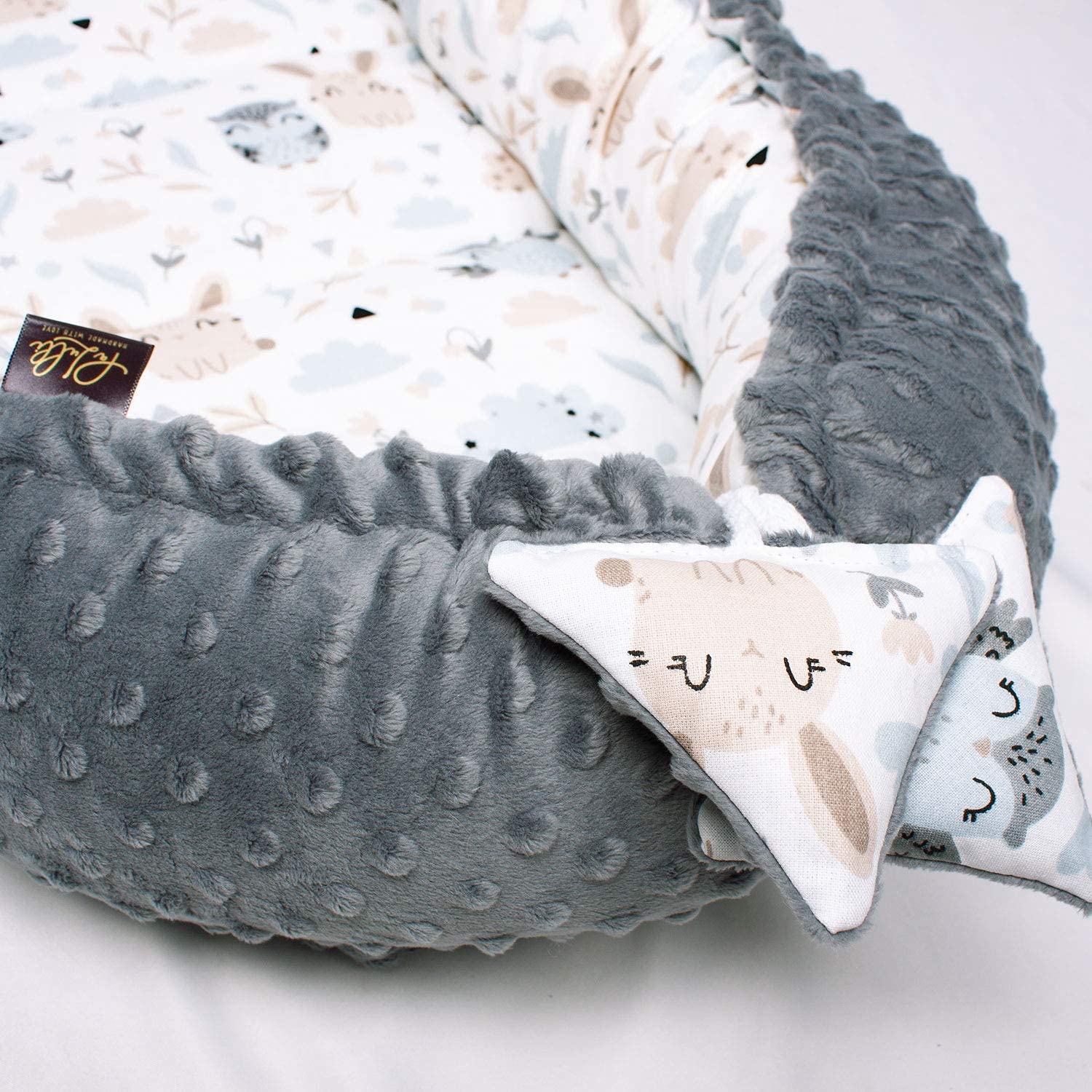 PALULLI® Babynest, multifunktionales Kuschelnest mit Weiches zusätzlicher Matratze, Kokon, Nestchen, Babybett, Reisebett für Neugeborene