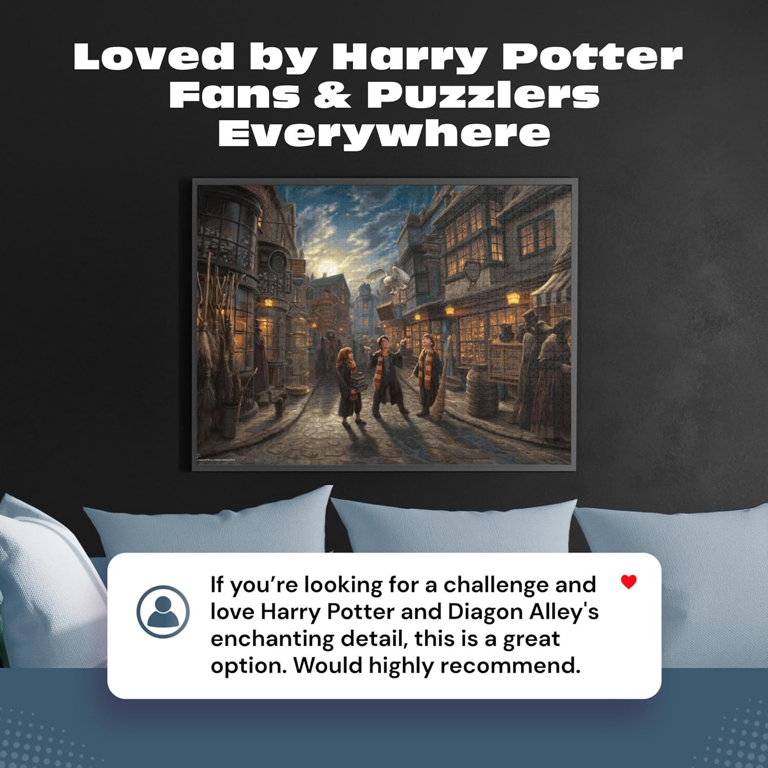 Ceaco - Thomas Kinkade Studios Harry Potter Diagon Alley 1500 Piece Jigsaw Puzzle with Bonus Poster