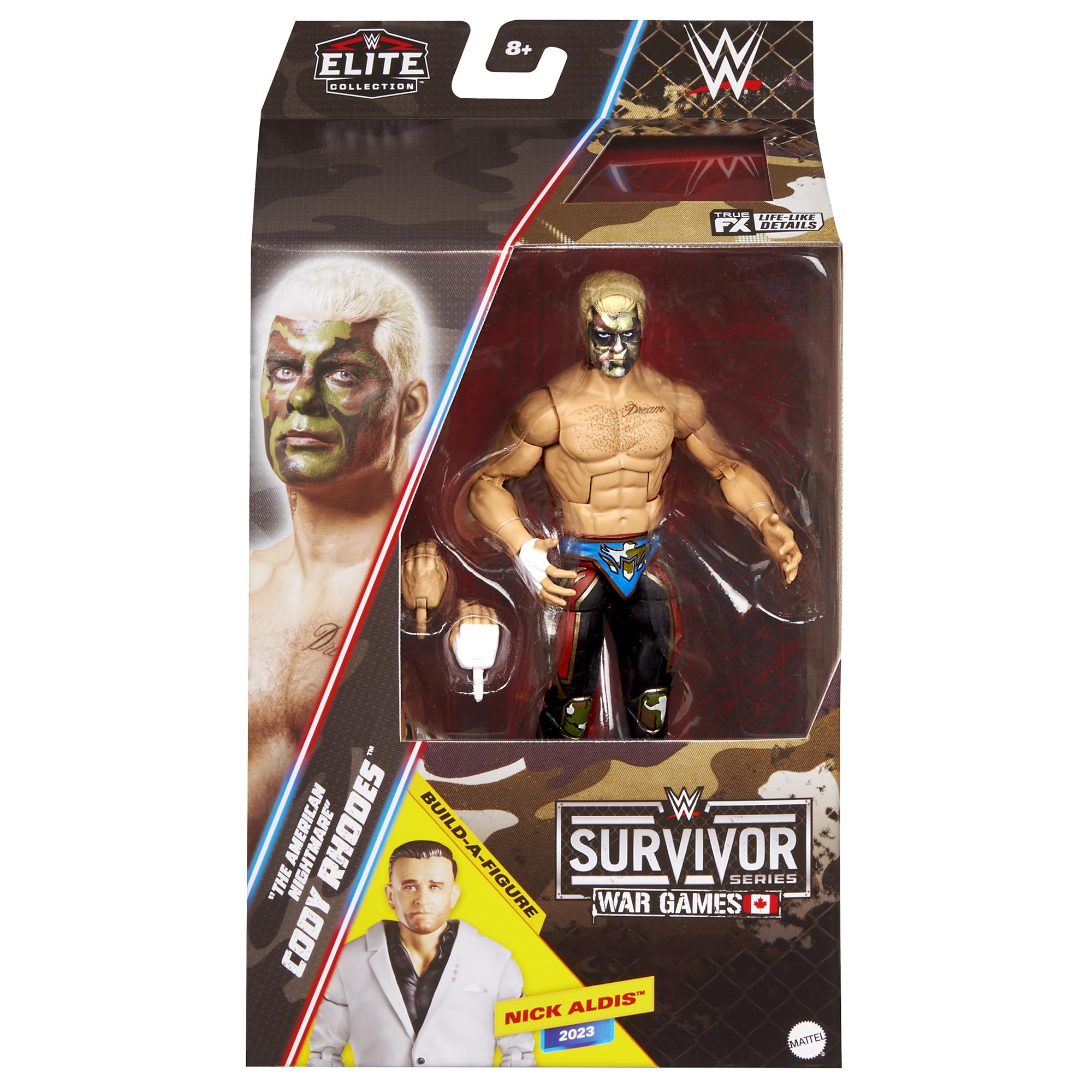 Amazon.com: WWE Cody Rhodes (Camo Face Paint) Elite Survivor