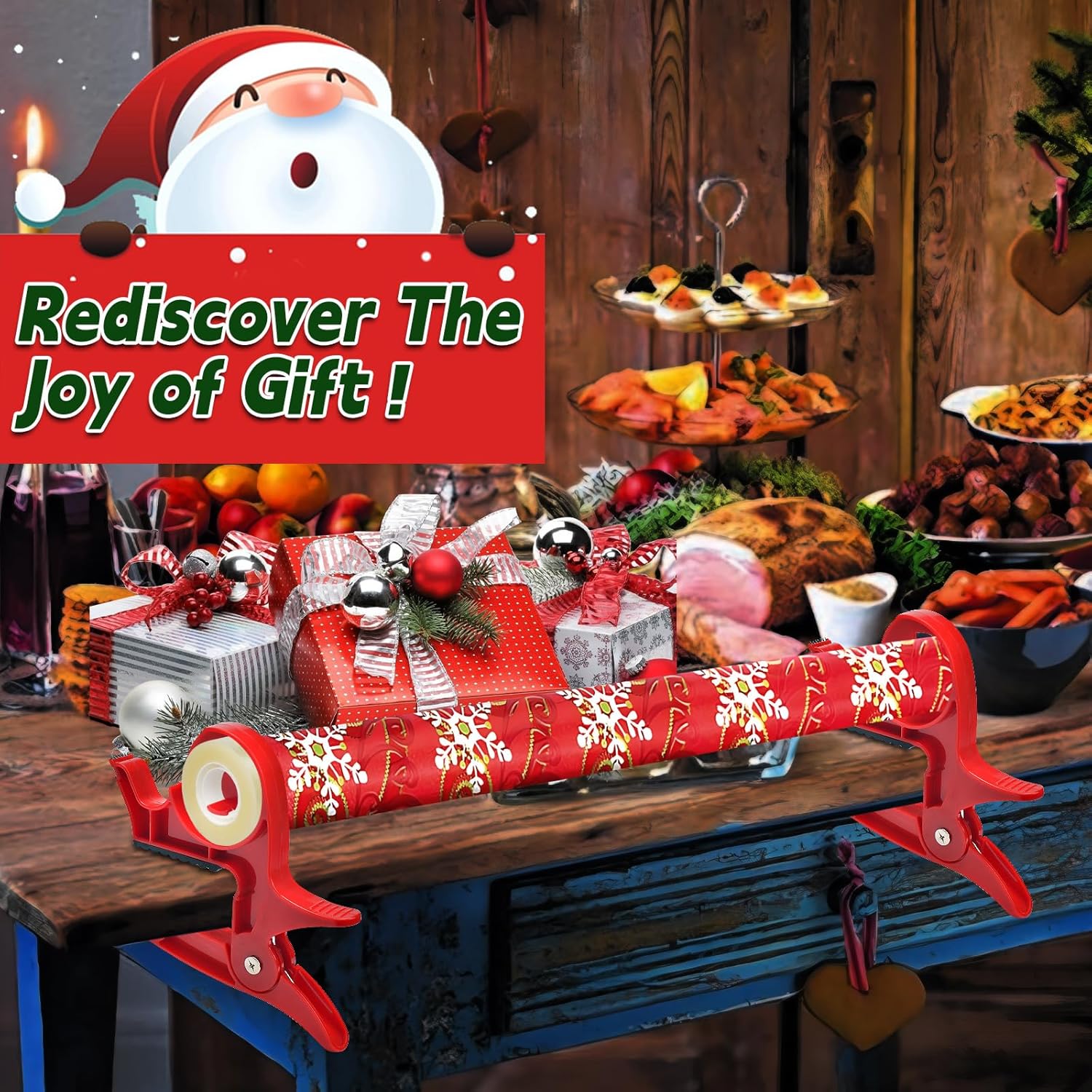 Emballez vos cadeaux de Noël avec précision : Pinces à papier Wrapping (2 pièces) - Description