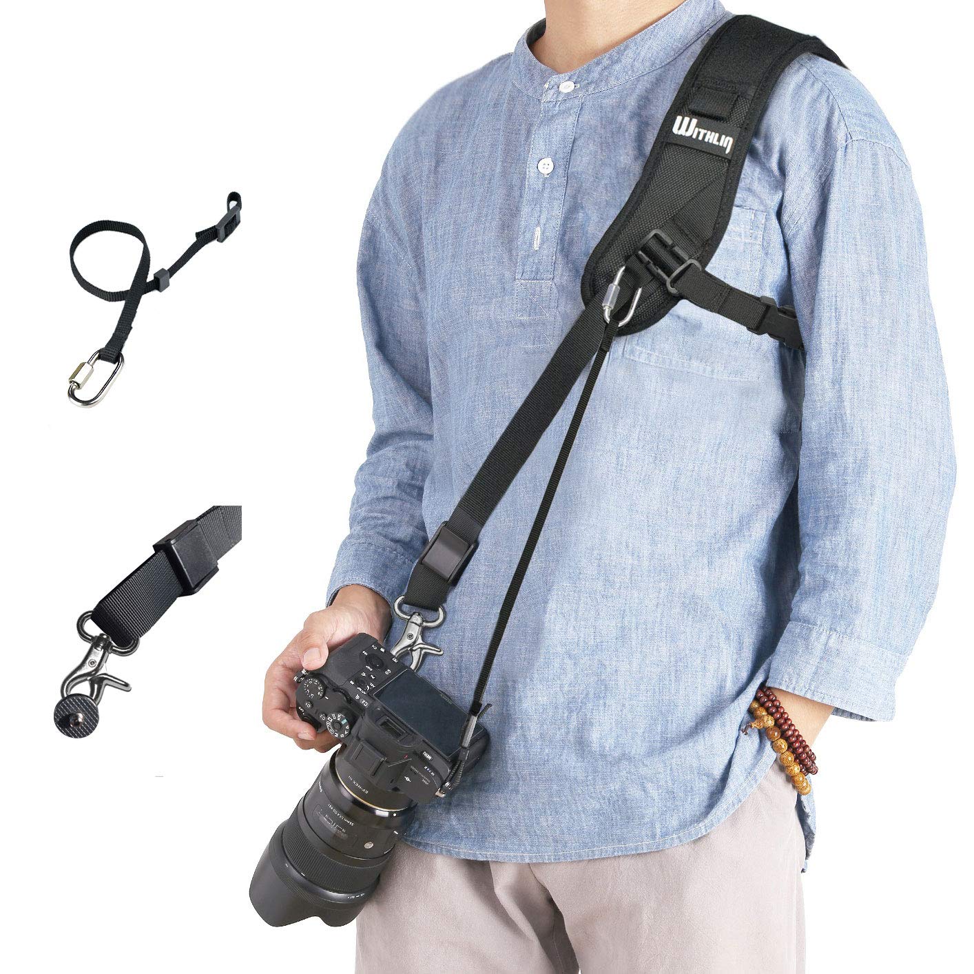 Cinturino Per Fotocamera Ztowoto - Regolabile, Con Cordino Di Sicurezza E Panno Per Pulizia