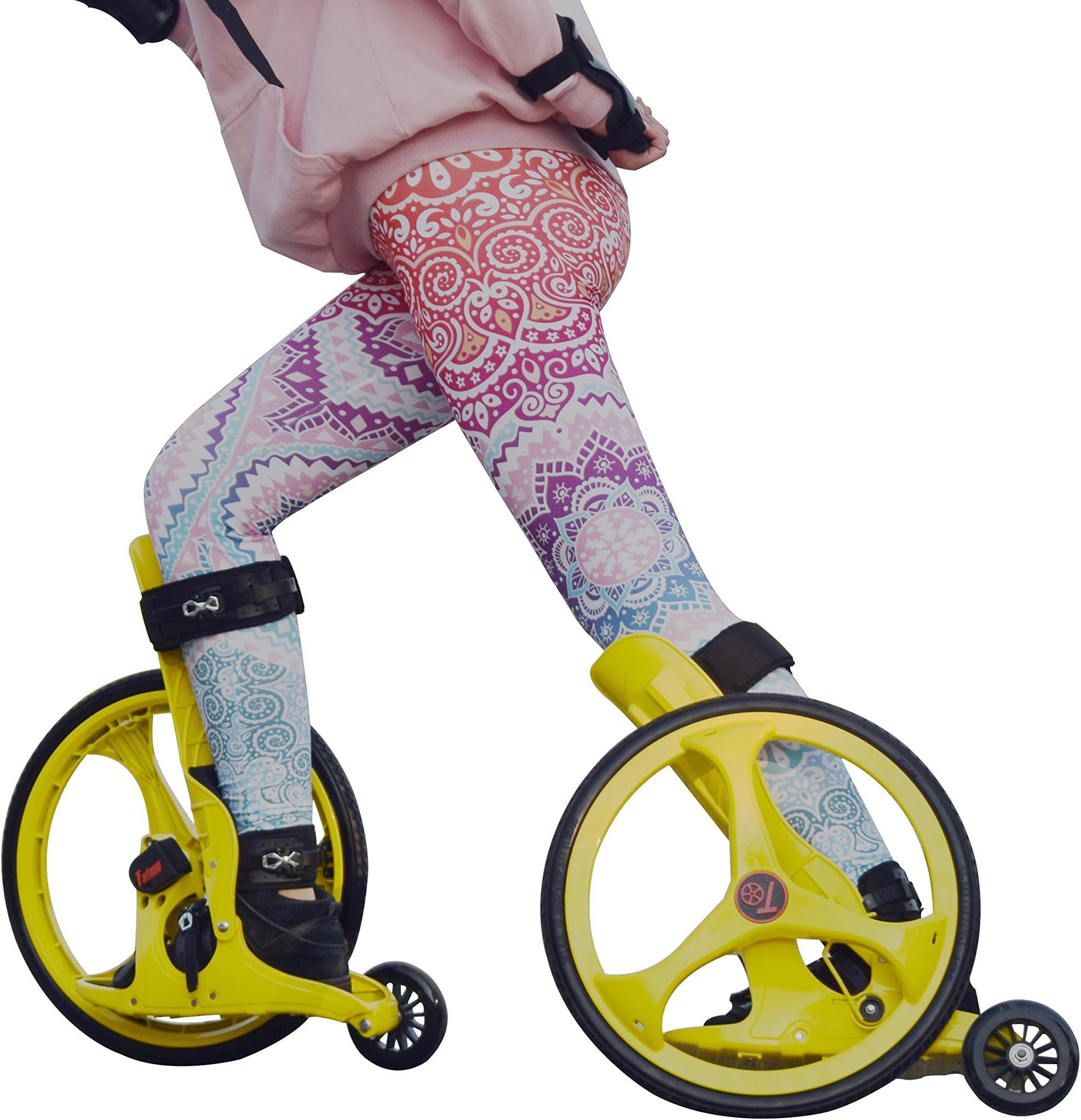 Off-Road Roller Skate, for Adult and Teenage. with Big Wheel Adapt Lawn Gravel Road Rugged Land, Colour Yellow Wheel Diameter 19.3 inch/49CM