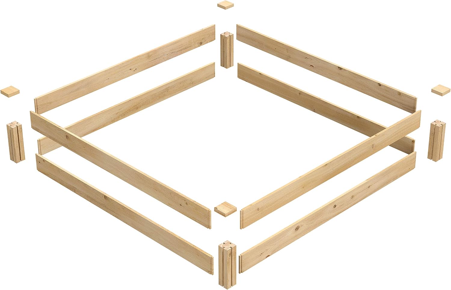 Greenes Fence Best Value Cedar Raised Garden Bed, 4' x 4' x 7" - Made in USA with North American Cedar