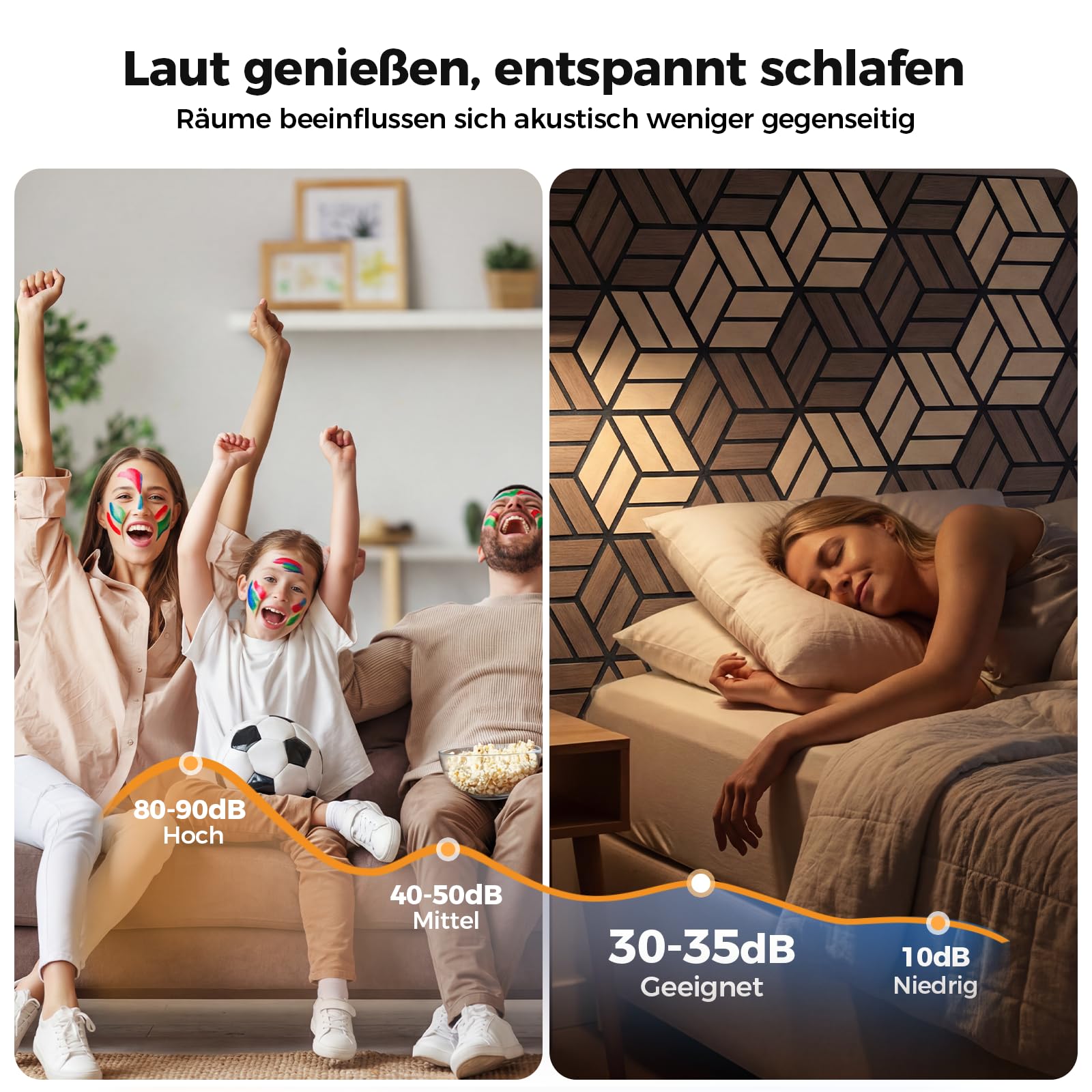 12 Stück Hexagon Akustikplatten Selbstklebend, 30 x 26 x 0,9 cm Hohe Dichte schallabsorber wand, Schallschutzplatten für Studio, Büro, Akustische Behandlung und Gaming deko, Walnuss