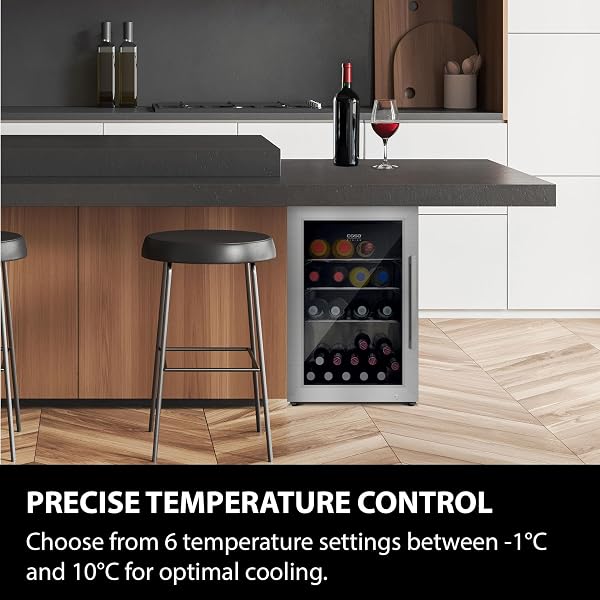 Caso Design Indoor & Outdoor Drinks Cooler Refridgerator, Stainless Steel, Left-Hand Door - 3