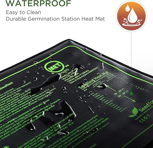 Miniatura 5 de Seedfactor - Tapete térmico con certificación MET, temperatura ajustable, impermeable, duradera, estación de germinación, alfombrilla térmica,