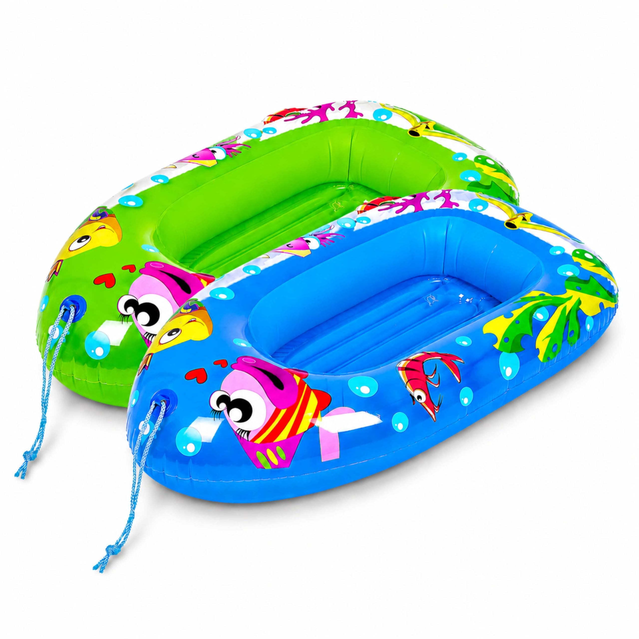 ADEPTNA Pack of 1 Inflatable Sea Life Kids Boat Pool Float Water Boat Beach Lounger