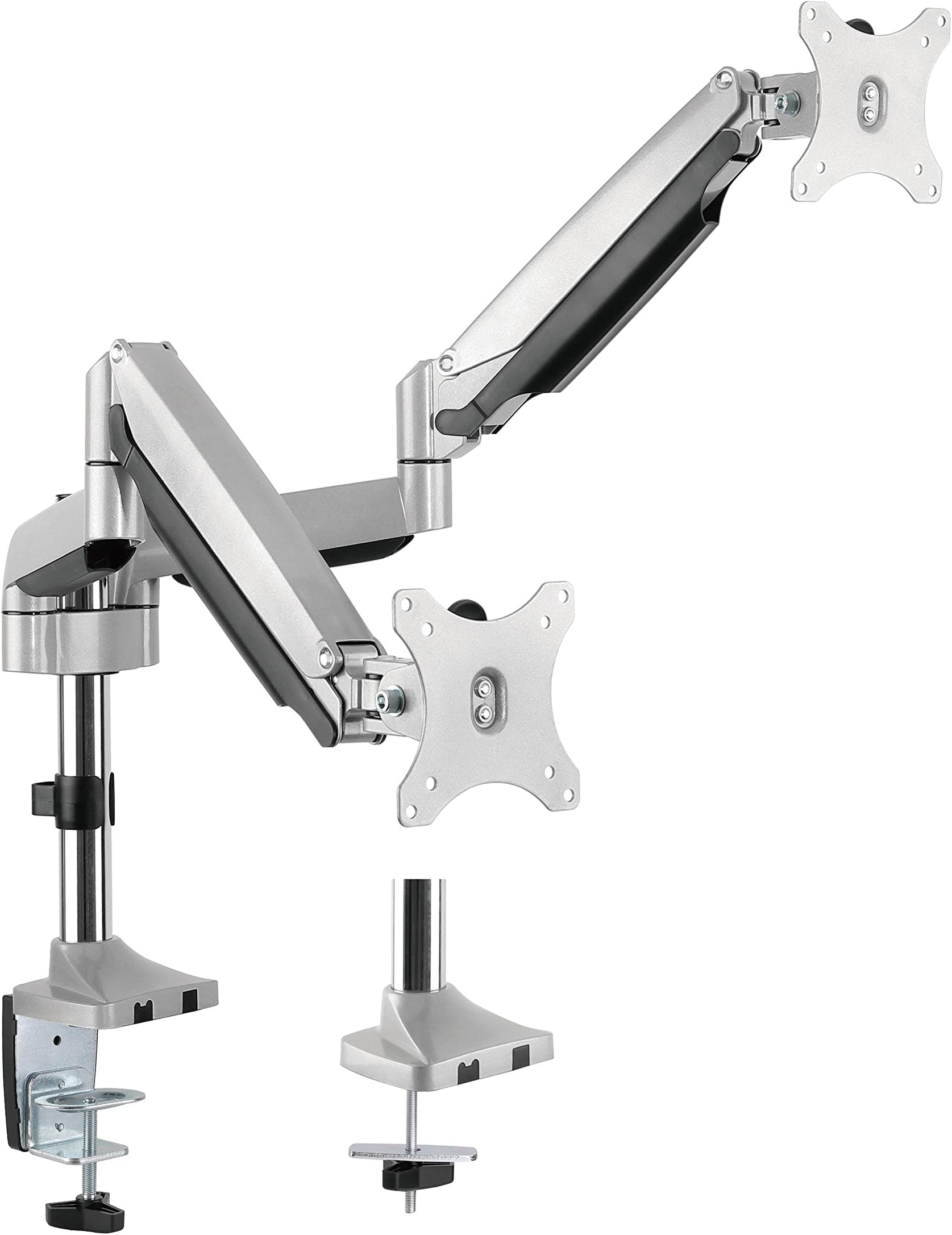 Ergoshopping Dual Monitor Height Adjustable Gas Spring Desk Mount Stand Fits 10"-29" LCD LED Monitors ! Aluminium material Heavy duty