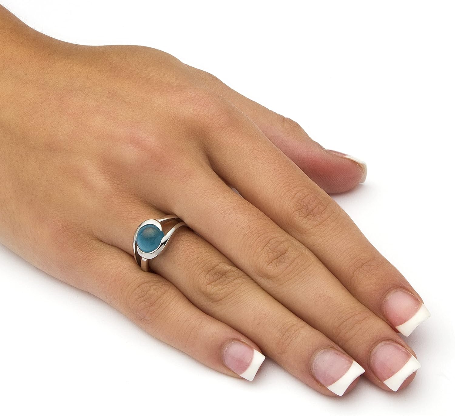 PalmBeach Sterling Silver Multi Stone 14 Piece Set Interchangeable Ring Set Sizes 5-10