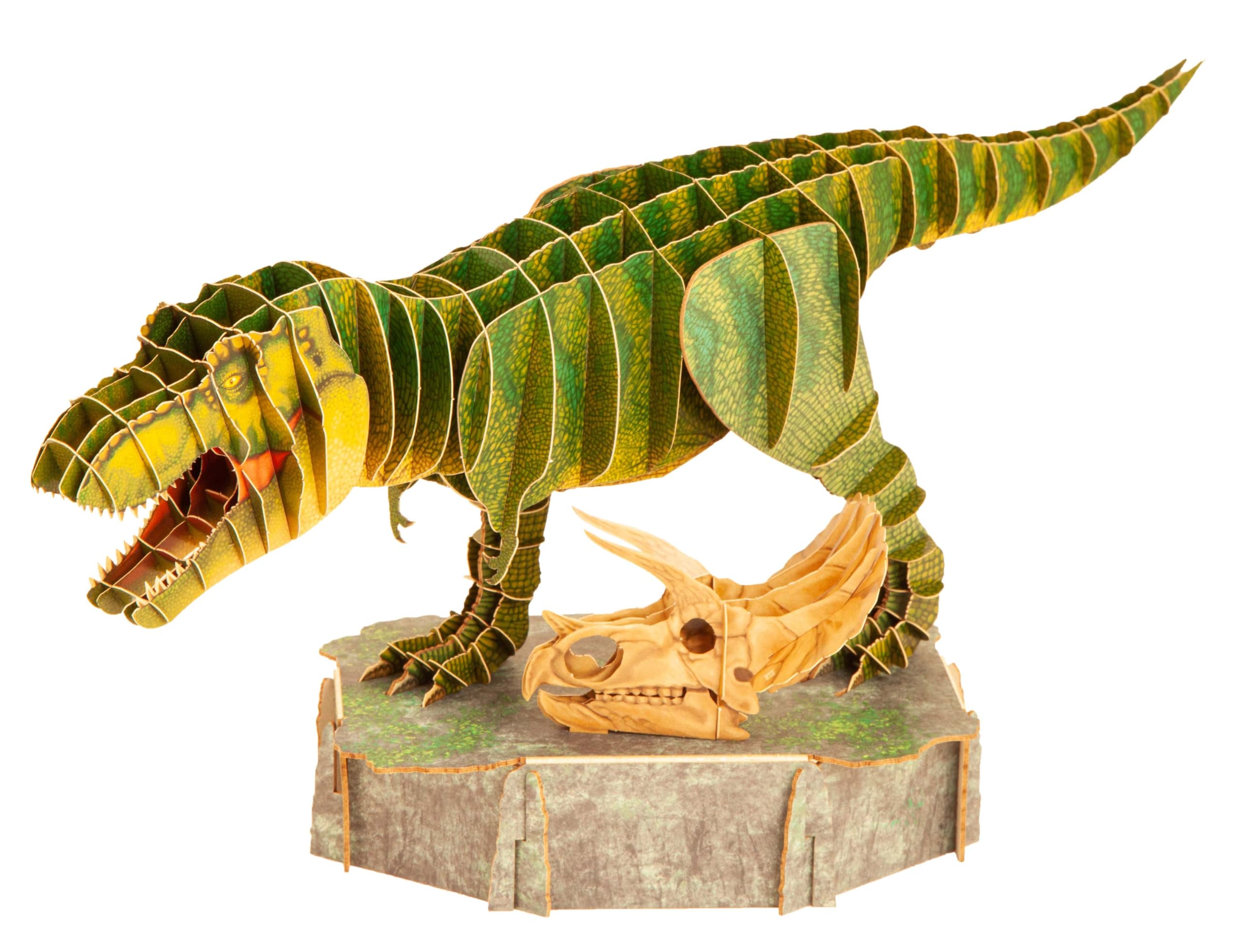 Gespänsterwald® Steckfigur, 3D Modellbau Bastelset, Tierfigur zum Basteln & Aufstellen mit Anleitung | Tiere aus Karton & Holzpappe | für Kinder ab 10 Jahre (T-Rex)