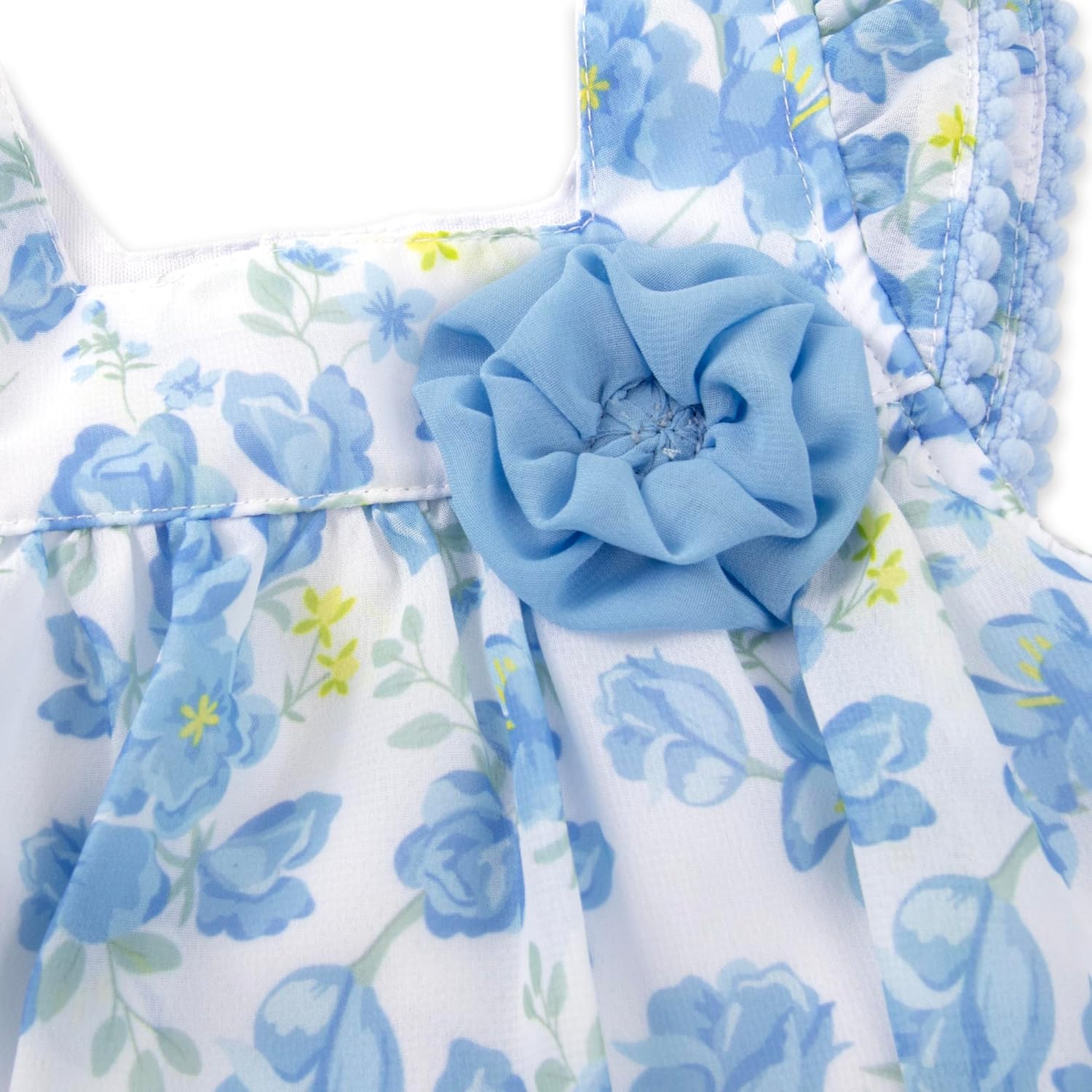 Baby Essentials Baby Girl Romper with Headband, 100% Polyester Infant Outfit for 3 to 9 Months, Spring Summer Baby Clothes - Image 4