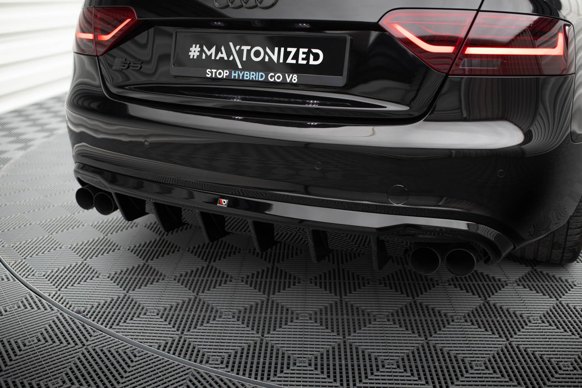 Maxton Design Heckdiffusor V.3 für Audi S5 / A5 S-Line Coupe/Cabrio B8 8T (2007-2011) Hochglanz schwarz