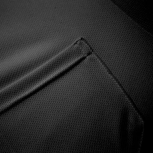 Vista 4 de JORESTECH Camiseta de trabajo de manga larga de visibilidad brillante de seguridad con bolsillo en el pecho, tela que absorbe la humedad