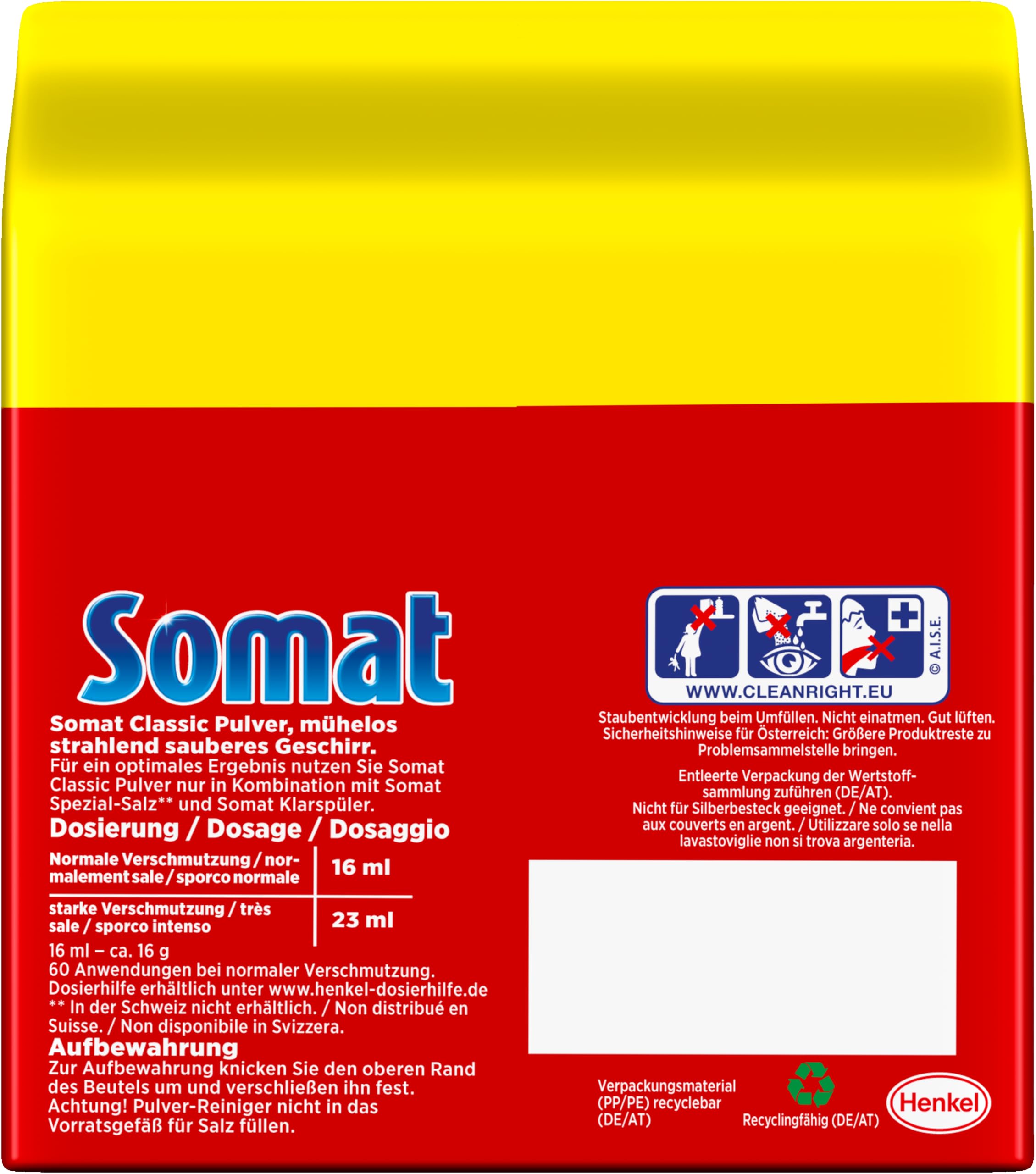 Somat Classic Spülmaschinenpulver (60 Spülgänge), Geschirrreinigung – Ansicht 3