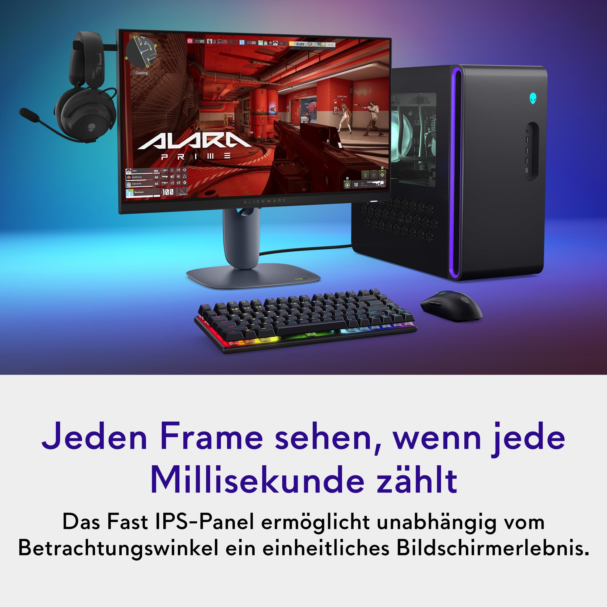 Alienware 25 Gaming Monitor - AW2525HM, Full HD (1920x1080), 320Hz, Fast IPS, 0.5ms, NVIDIA G-SYNC Kompatibel, AMD FreeSync Premium, DisplayPort, 2 HDMI, 3 USB, 3 Jahre Garantie