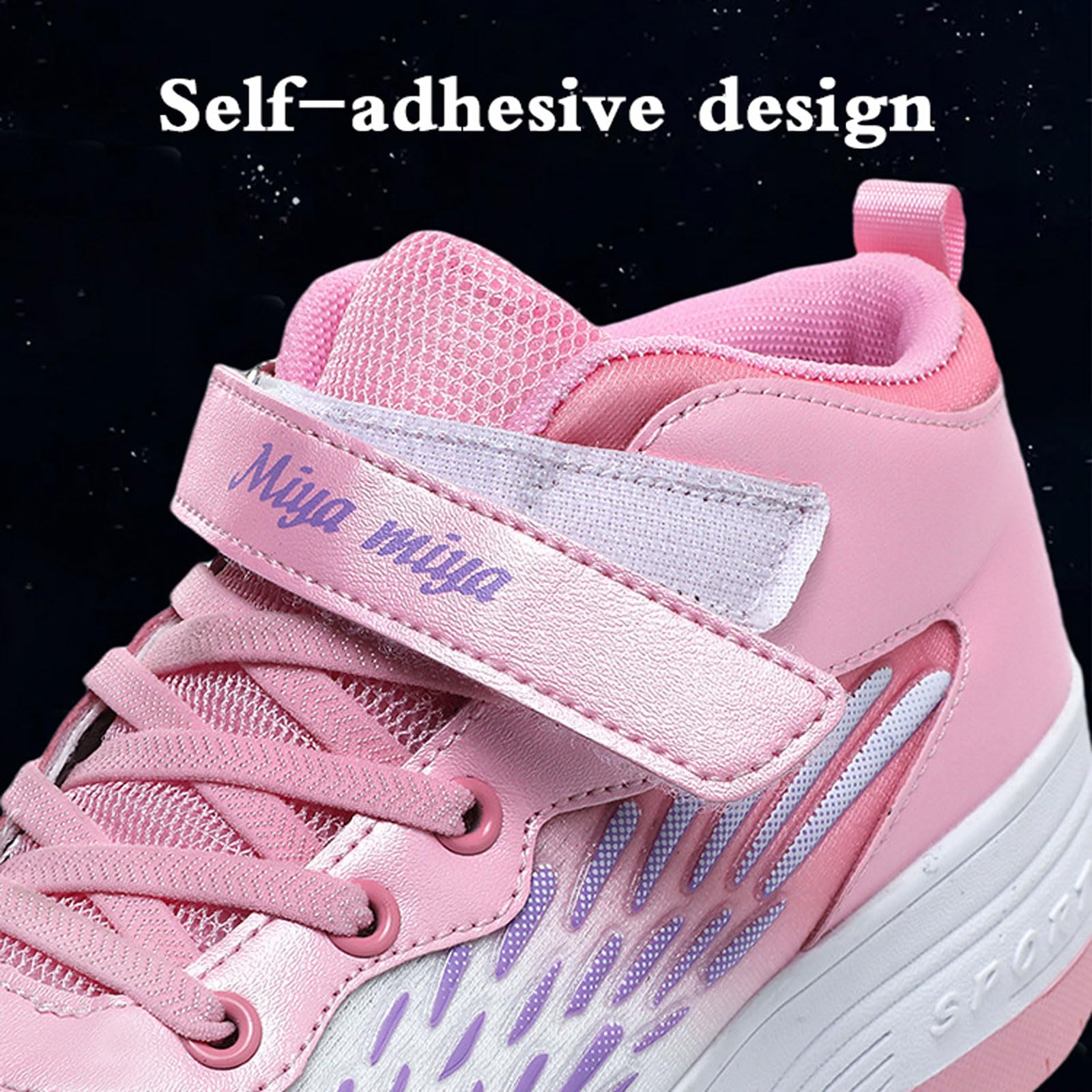 Chaussures à roulettes pour Filles garçons,2 en 1 Patins à roulettes Retractable,Chaussures de Skateboard Réglables avec roulettes,Confortable,Respirant,pour Intérieur Extérieur